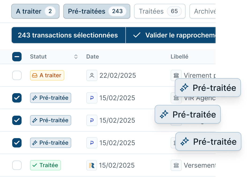 Outil de rapprochement bancaire